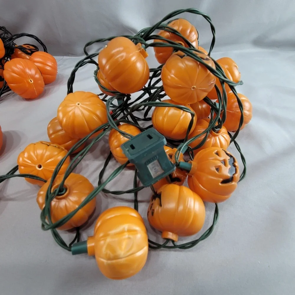 Way To Celebrate Spooky Hollow Pumpkin String Lights Halloween Orange 40 Count